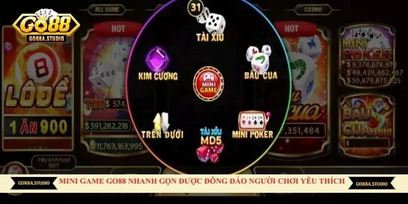 Mini game Go88 nhanh gọn được đông đảo người chơi yêu thích