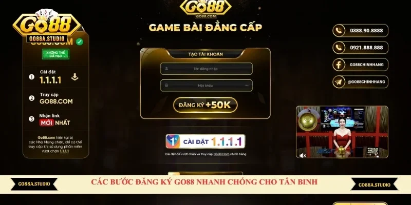 Các bước đăng ký Go88 nhanh chóng cho tân binh